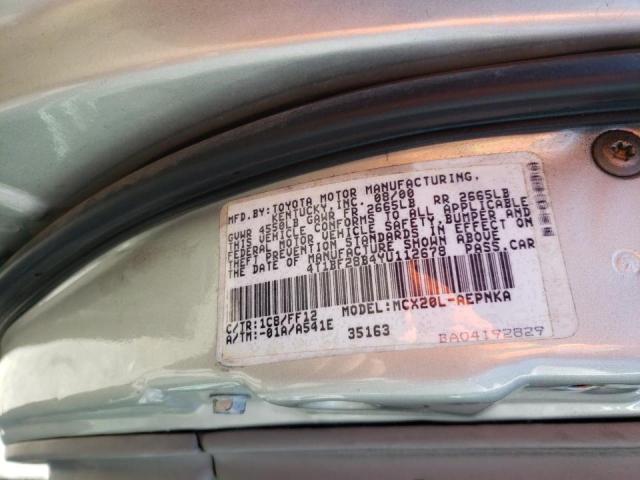 Photo 10 from auction – 2000 TOYOTA AVALON XL with VIN 4T1BF28B4YU112678