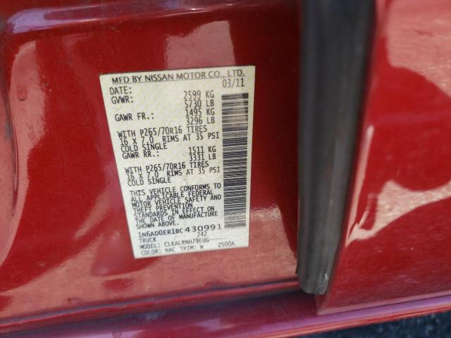 Photo 10 from auction – 2011 NISSAN FRONTIER S with VIN 1N6AD0ER1BC430991