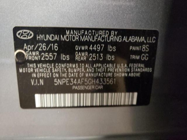 Photo 10 from auction – 2016 HYUNDAI SONATA SPO with VIN 5NPE34AF5GH433561
