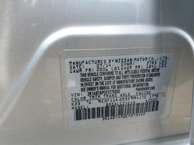 Photo 10 from auction – 2014 NISSAN SENTRA S with VIN 3N1AB7AP0EY275550