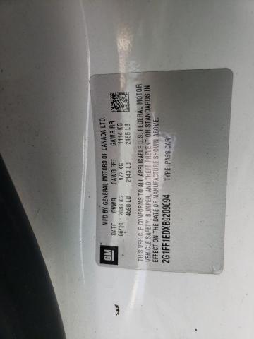 Photo 10 from auction – 2011 CHEVROLET CAMARO LT with VIN 2G1FF1EDXB9209094