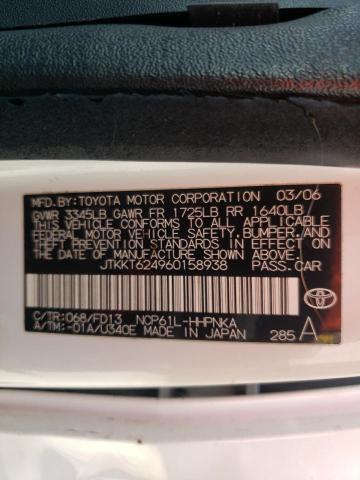 Photo 10 from auction – 2006 TOYOTA SCION XA with VIN JTKKT624960158938