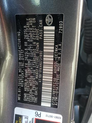 Photo 10 from auction – 2017 TOYOTA 02 6FDU45 with VIN 4T1BF1FK4HU731892