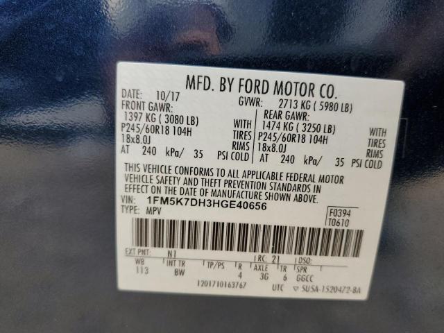 Photo 10 from auction – 2017 FORD EXPLORER X with VIN 1FM5K7DH3HGE40656