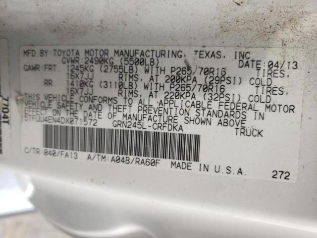 Photo 10 from auction – 2013 TOYOTA TACOMA with VIN 5TFUU4EN4DX071572