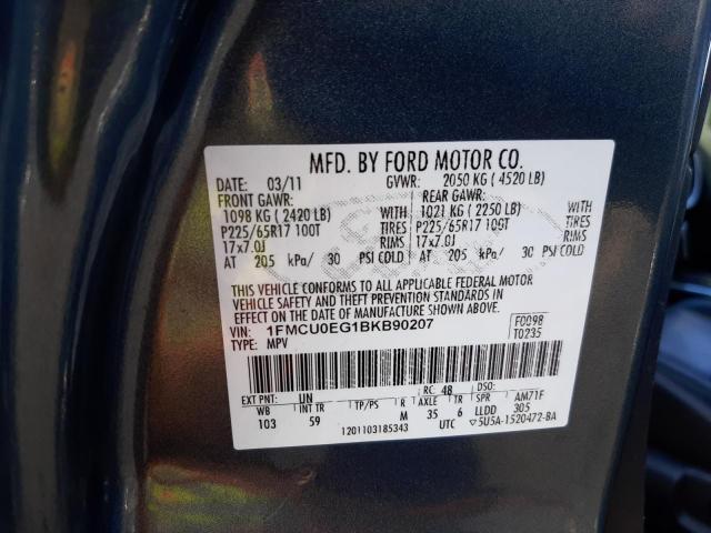 Photo 10 from auction – 2011 FORD ESCAPE LIM with VIN 1FMCU0EG1BKB90207