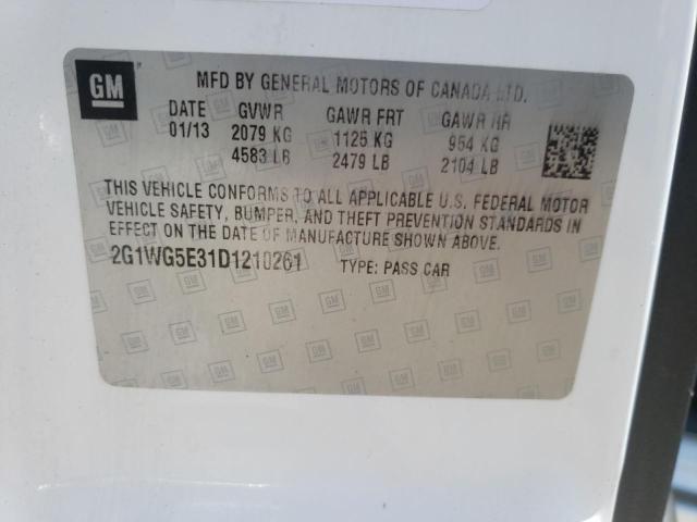 Photo 10 from auction – 2013 CHEVROLET IMPALA LT with VIN 2G1WG5E31D1210261