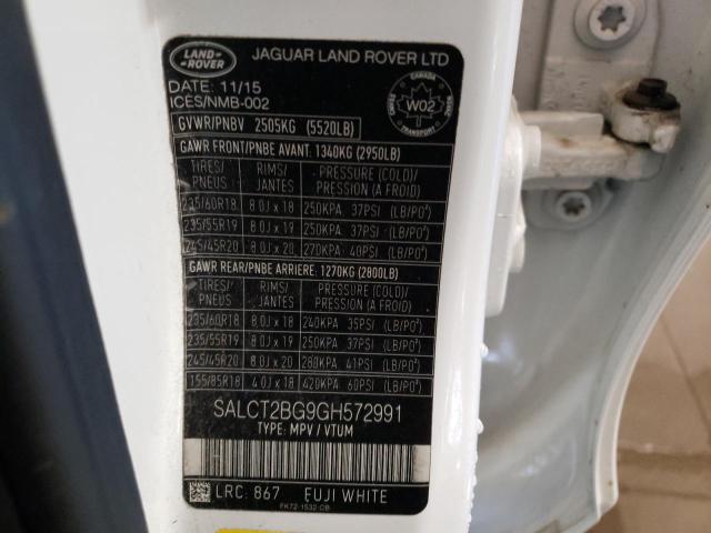 Photo 10 from auction – 2016 LAND ROVER DISCOVERY with VIN SALCT2BG9GH572991