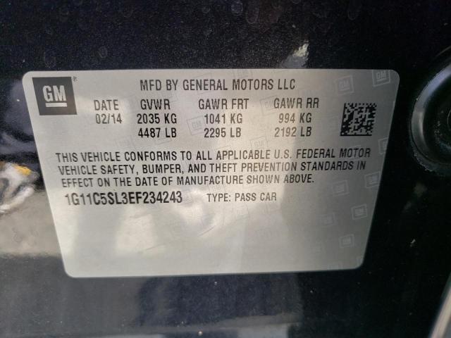 Photo 10 from auction – 2014 CHEVROLET MALIBU 1LT with VIN 1G11C5SL3EF234243