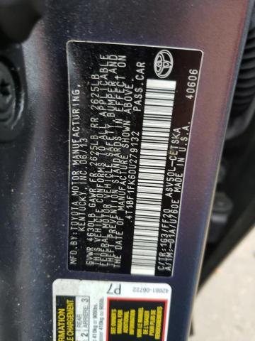 Photo 10 from auction – 2013 TOYOTA CAMRY L with VIN 4T1BF1FK6DU279132