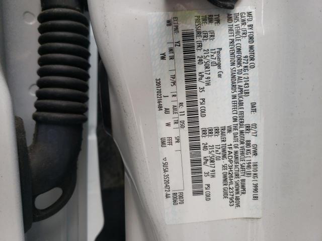 Photo 10 from auction – 2017 FORD FOCUS SEL with VIN 1FADP3H26HL237953