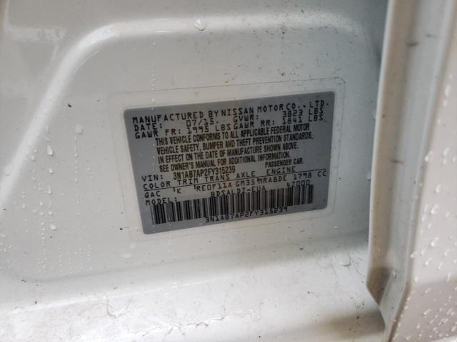 Photo 10 from auction – 2015 NISSAN SENTRA S with VIN 3N1AB7AP2FY315239