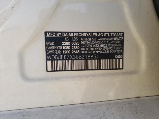 Photo 10 from auction – 2008 MERCEDES-BENZ E 350 4MAT with VIN WDBUF87X38B218854