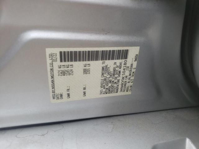 Photo 10 from auction – 2022 NISSAN MAXIMA SV with VIN 1N4AA6CV5NC504180