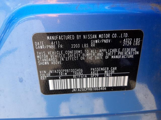 Photo 10 from auction – 2011 NISSAN LEAF SV with VIN JN1AZ0CP9BT003406