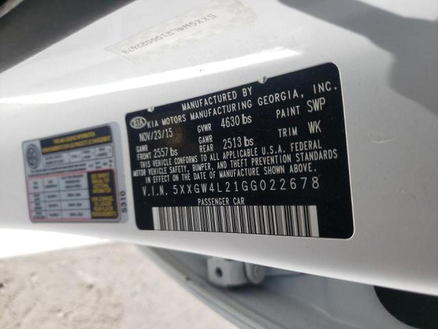 Photo 10 from auction – 2016 KIA OPTIMA SX with VIN 5XXGW4L21GG022678