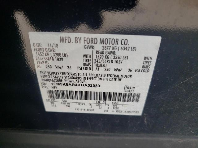 Photo 10 from auction – 2019 FORD EXPLORER P with VIN 1FM5K8AR4KGA52989