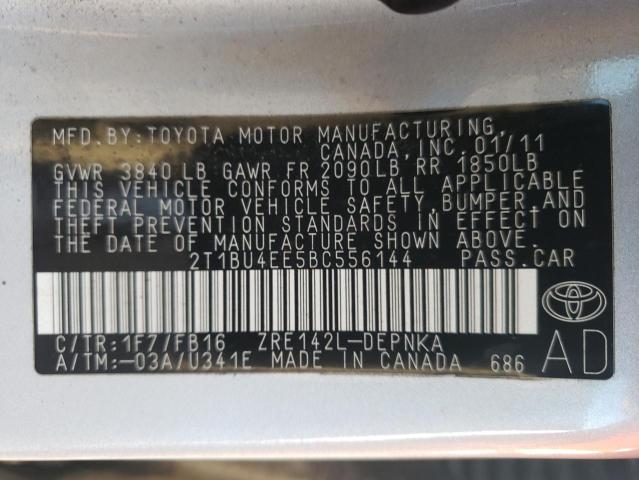 Photo 10 from auction – 2011 TOYOTA COROLLA BA with VIN 2T1BU4EE5BC556144
