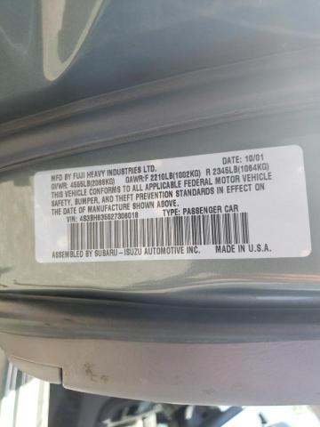 Photo 10 from auction – 2002 SUBARU LEGACY L with VIN 4S3BH635527306018