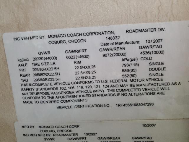Photo 10 from auction – 2008 ROADMASTER RAIL MONOCOQUE with VIN 1RF43561983047293