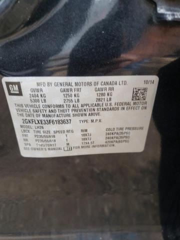 Photo 10 from auction – 2015 GMC TERRAIN SL with VIN 2GKFLXE33F6183637