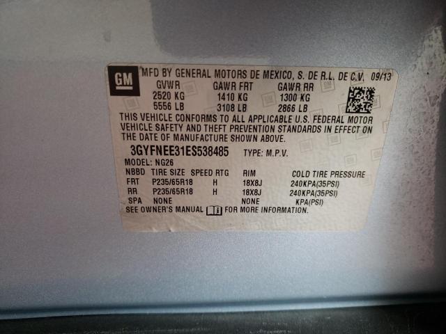 Photo 10 from auction – 2014 CADILLAC SRX LUXURY with VIN 3GYFNEE31ES538485