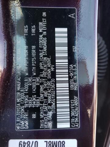 Photo 10 from auction – 2016 TOYOTA SEQUOIA SR with VIN 5TDBW5G1XGS136730