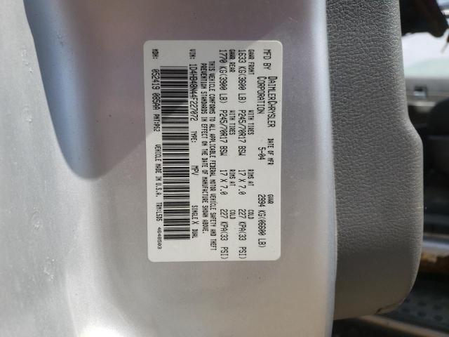 Photo 10 from auction – 2004 DODGE DURANGO SL with VIN 1D4HB48N44F227072