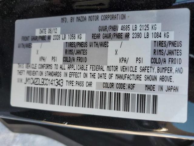 Photo 10 from auction – 2012 MAZDA 5 with VIN JM1CW2DL9C0141343