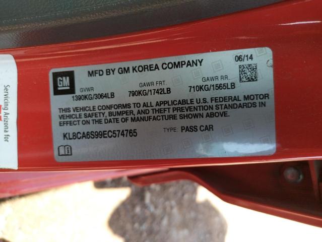 Photo 10 from auction – 2014 CHEVROLET SPARK with VIN KL8CA6S99EC574765