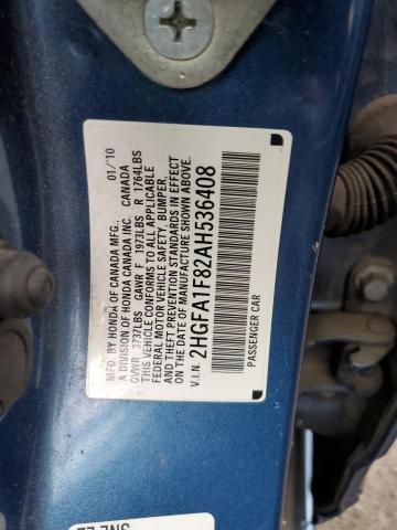 Photo 10 from auction – 2010 HONDA CIVIC EX with VIN 2HGFA1F82AH536408