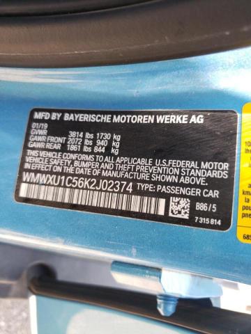 Photo 10 from auction – 2019 MINI COOPER with VIN WMWXU1C56K2J02374