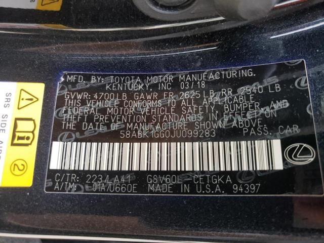 Photo 10 from auction – 2018 LEXUS ES 350 with VIN 58ABK1GG0JU099283