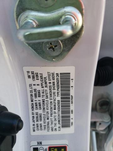 Photo 10 from auction – 2010 HONDA INSIGHT EX with VIN JHMZE2H77AS042658
