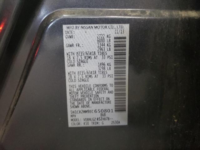 Photo 10 from auction – 2014 NISSAN PATHFINDER with VIN 5N1CR2MM9EC650801