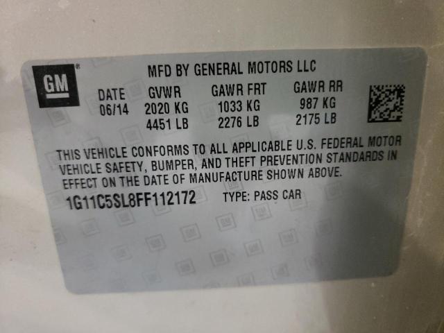 Photo 10 from auction – 2015 CHEVROLET MALIBU 1LT with VIN 1G11C5SL8FF112172
