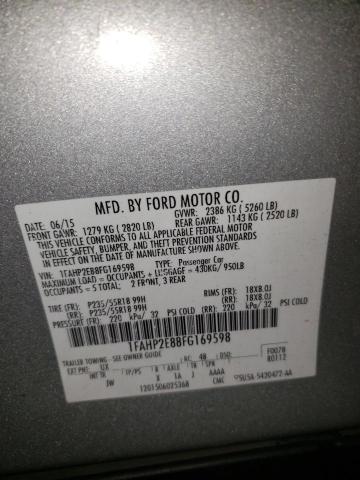 Photo 10 from auction – 2015 FORD TAURUS SEL with VIN 1FAHP2E88FG169598