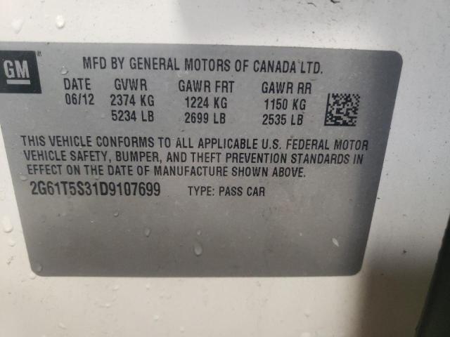 Photo 10 from auction – 2013 CADILLAC XTS PREMIU with VIN 2G61T5S31D9107699