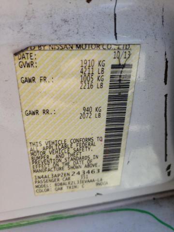 Photo 10 from auction – 2014 NISSAN ALTIMA 2.5 with VIN 1N4AL3AP2EN243463