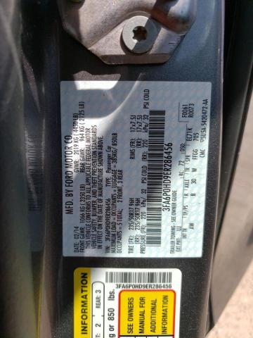 Photo 10 from auction – 2014 FORD FUSION SE with VIN 3FA6P0HD9ER286456
