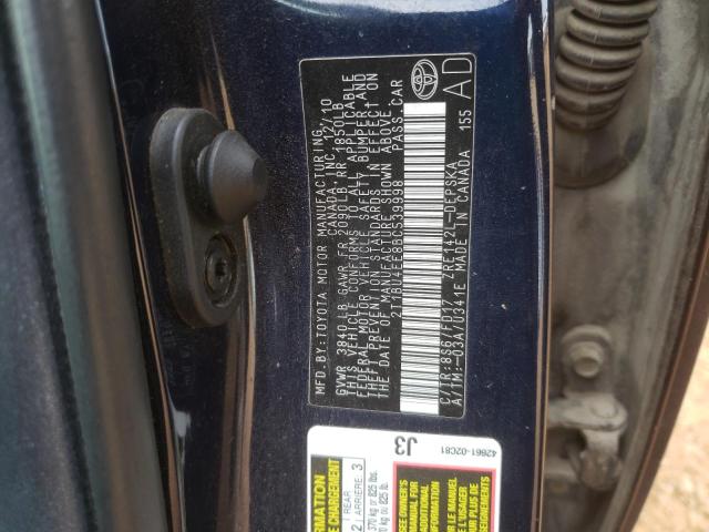Photo 10 from auction – 2011 TOYOTA COROLLA BA with VIN 2T1BU4EE8BC539998
