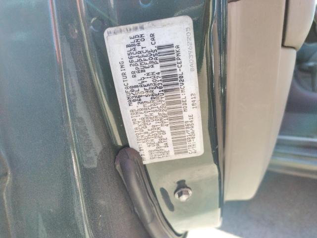 Photo 10 from auction – 2000 TOYOTA CAMRY LE with VIN 4T1BF22K7YU103174