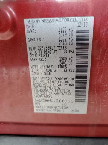 Photo 10 from auction – 2014 NISSAN ROGUE S with VIN 5N1AT2MV8EC768775