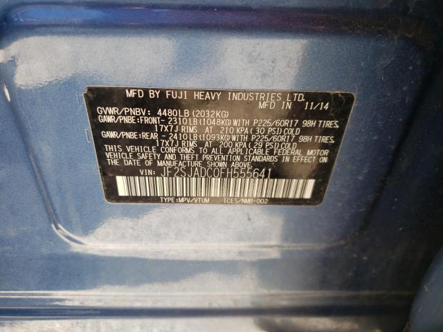 Photo 10 from auction – 2015 SUBARU FORESTER 2 with VIN JF2SJADC0FH555641