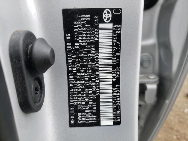 Photo 10 from auction – 2020 TOYOTA COROLLA LE with VIN 5YFEPRAE0LP088381