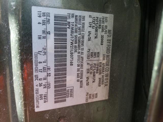 Photo 10 from auction – 2001 FORD EXPEDITION with VIN 1FMRU17W21LB07168