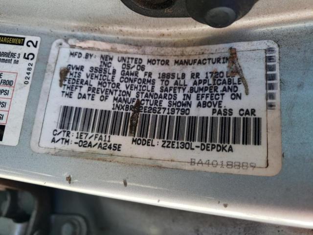 Photo 10 from auction – 2006 TOYOTA COROLLA CE with VIN 1NXBR32E26Z719790