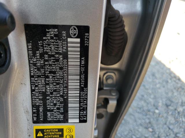 Photo 10 from auction – 2016 TOYOTA CAMRY LE with VIN 4T4BF1FK0GR532200