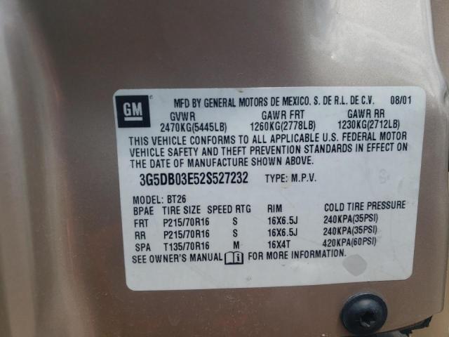 Photo 10 from auction – 2002 BUICK RENDEZVOUS with VIN 3G5DB03E52S527232