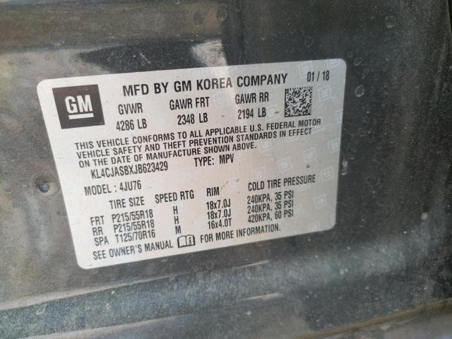 Photo 10 from auction – 2018 BUICK ENCORE PRE with VIN KL4CJASBXJB623429